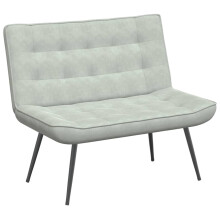 vidaXL Sitzbank Hellgrau 110x74x84 cm Samt