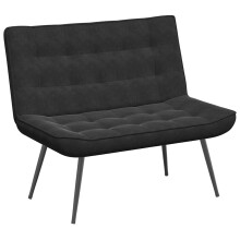vidaXL Sitzbank Schwarz 110x74x84 cm Samt