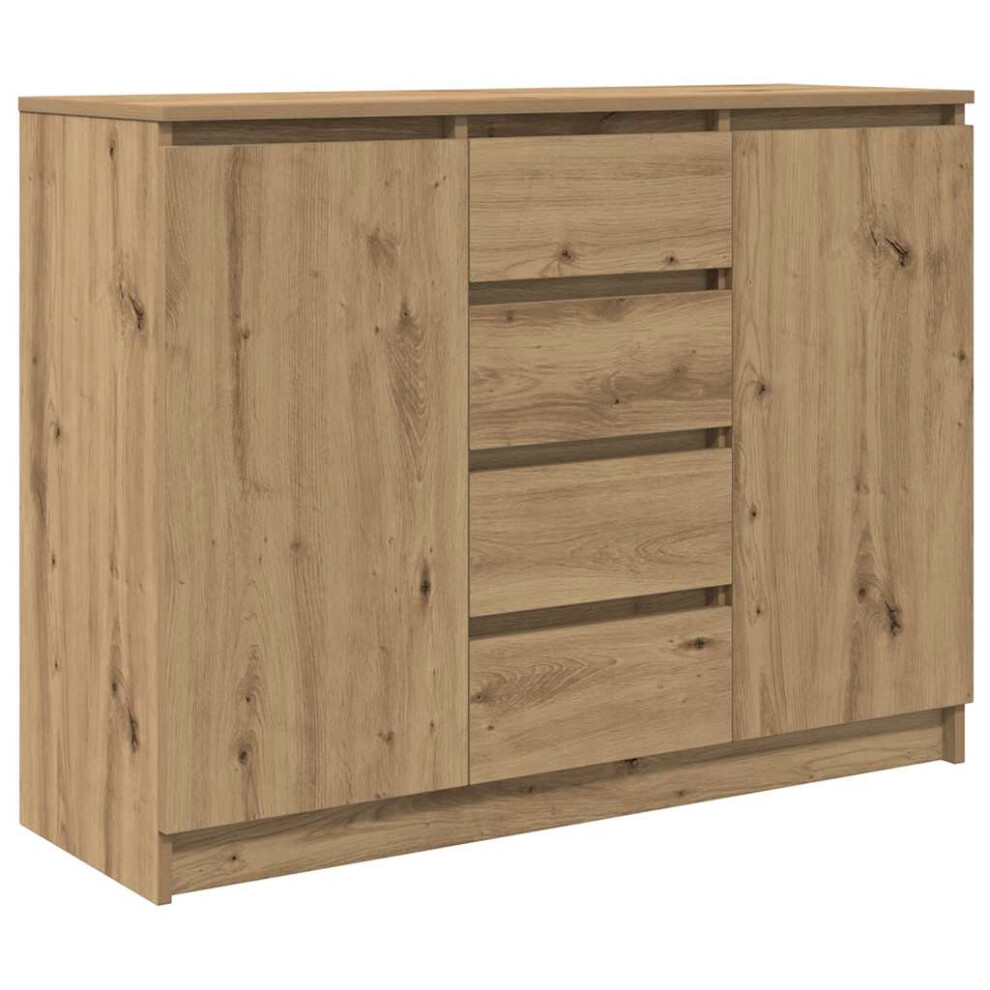 Vidaxl Sideboard With Drawers Artisan Oak 100.5X35x76 Cm Engineered Wood