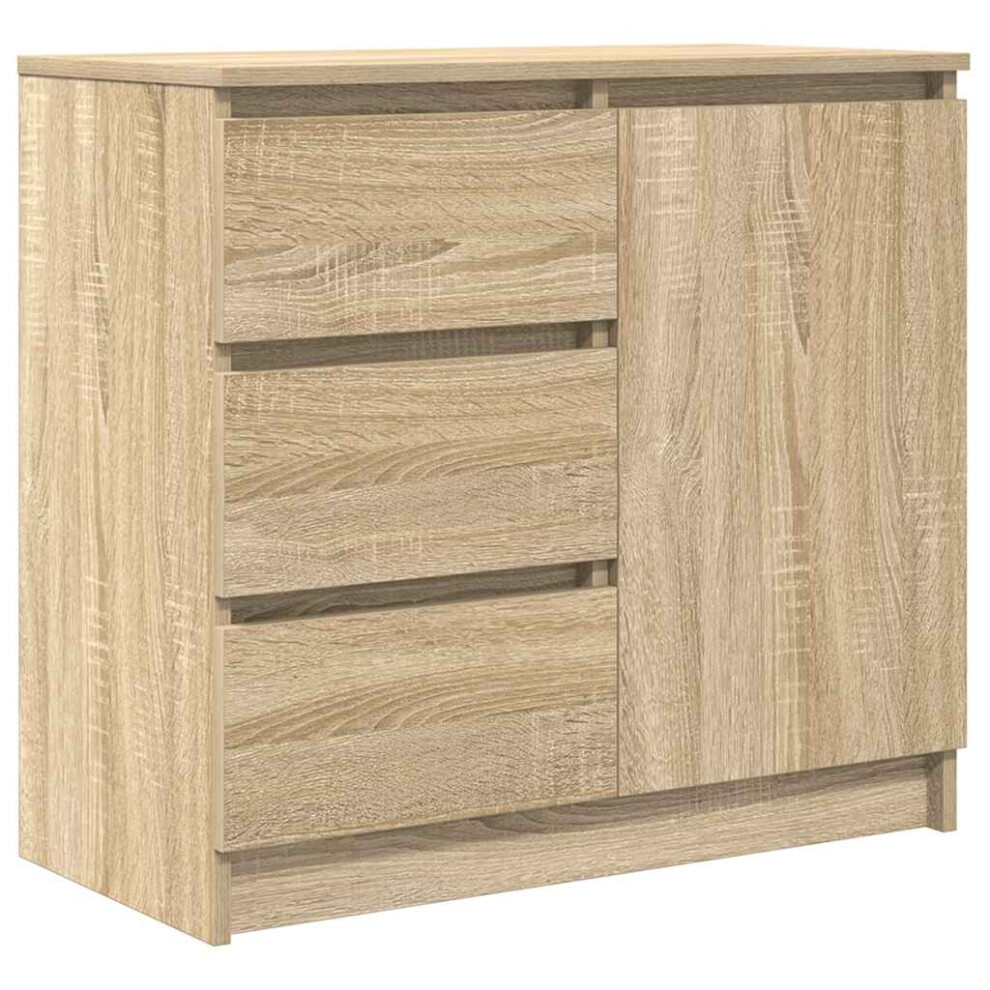 Vidaxl Sideboard With Drawer Sonoma Oak 71X35x65 Cm Engineered Wood