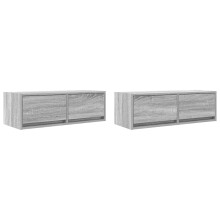vidaXL TV Cabinets 2 pcs Grey Sonoma 80x31x25.5 cm Engineered Wood
