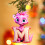 Pink Dinosaur Christmas Ornament Acrylic Initial Pendant 26 3