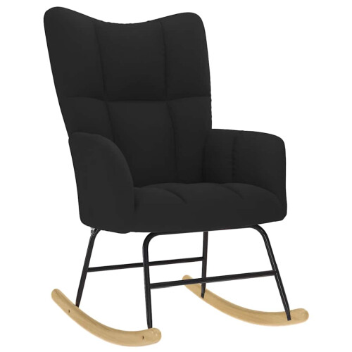 VidaXL vidaXL Schaukelstuhl Schwarz Stoff