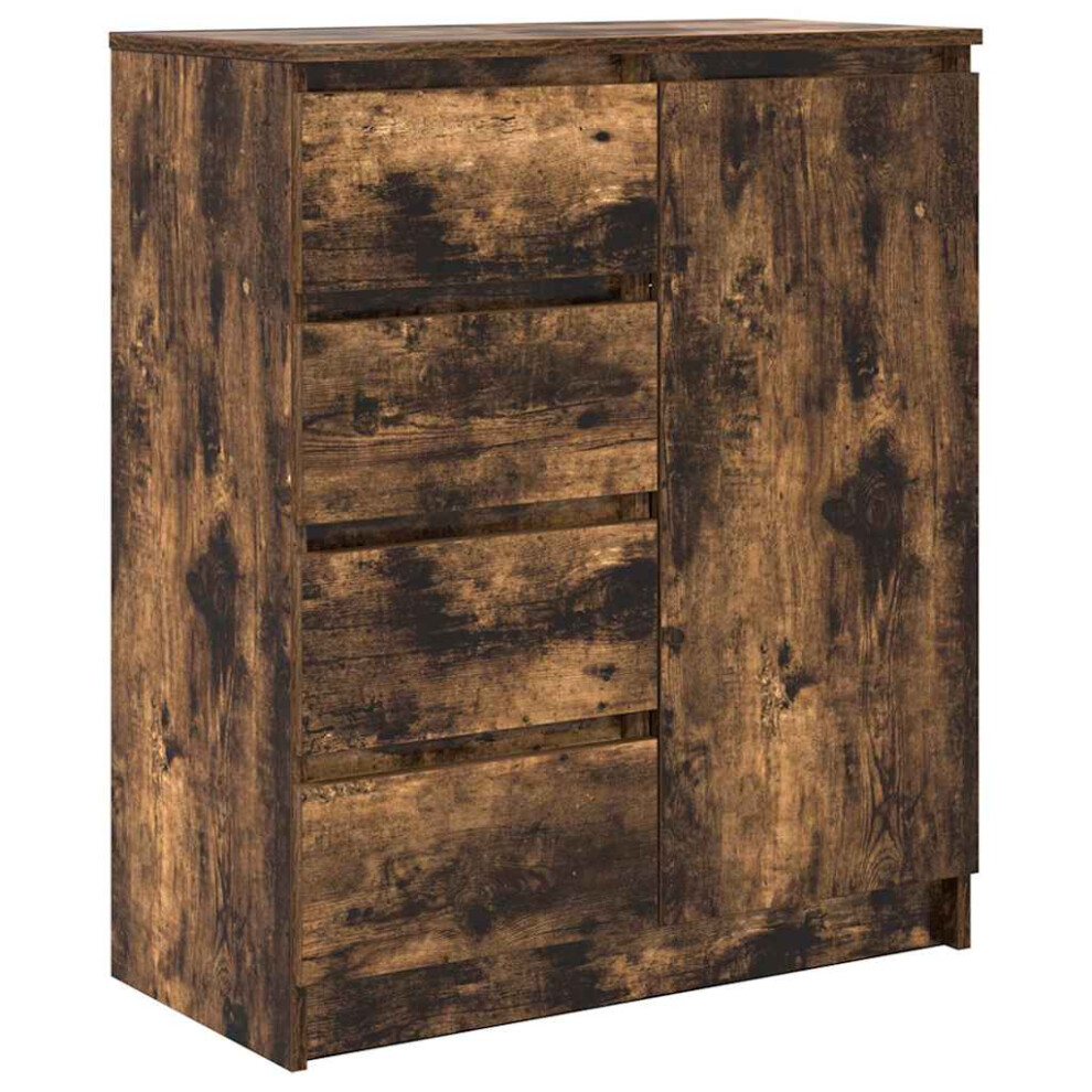 Vidaxl Sideboard With Drawers Smoked Oak 71X35x84 Cm Engineered Wood