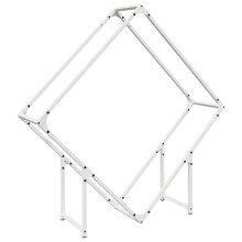 vidaXL Brennholzregal Weiß 100x25x100 cm Kaltgewalzter Stahl