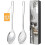 2-Piece Stainless Steel Cooking Spoon Set, Solid & Slotted, Heavy Duty 1