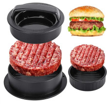3-in-1 Burgerpresse, Antihaft-Patty-Maker für gefüllte und normale Burger