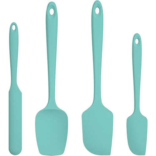 Silicone Spatula Set, Heat Resistant 600F, Nonstick Baking Tools