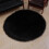 Tapete redondo felpudo preto de 71 x 71 cm (28 x 28 polegadas) antiderrapante. 6