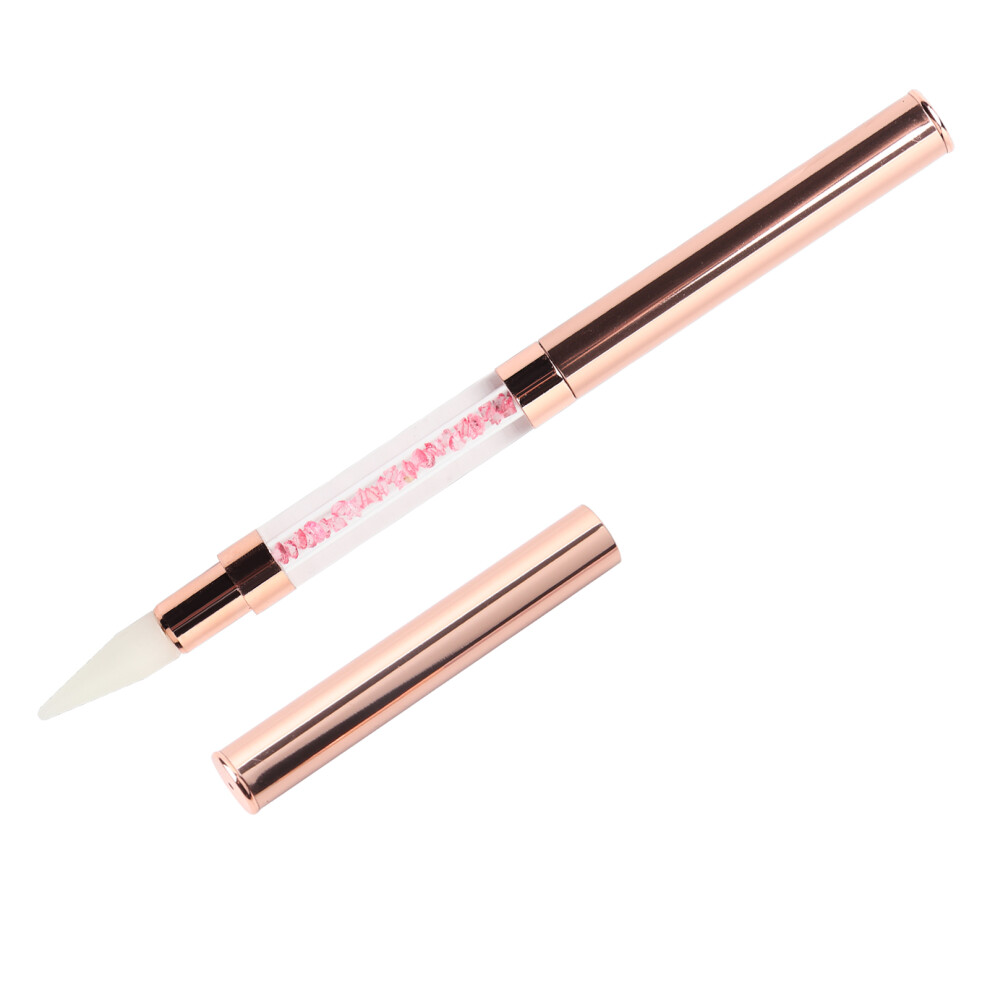 Pink Dualended Dotting Pen With Wax Tip For Nail Art,
