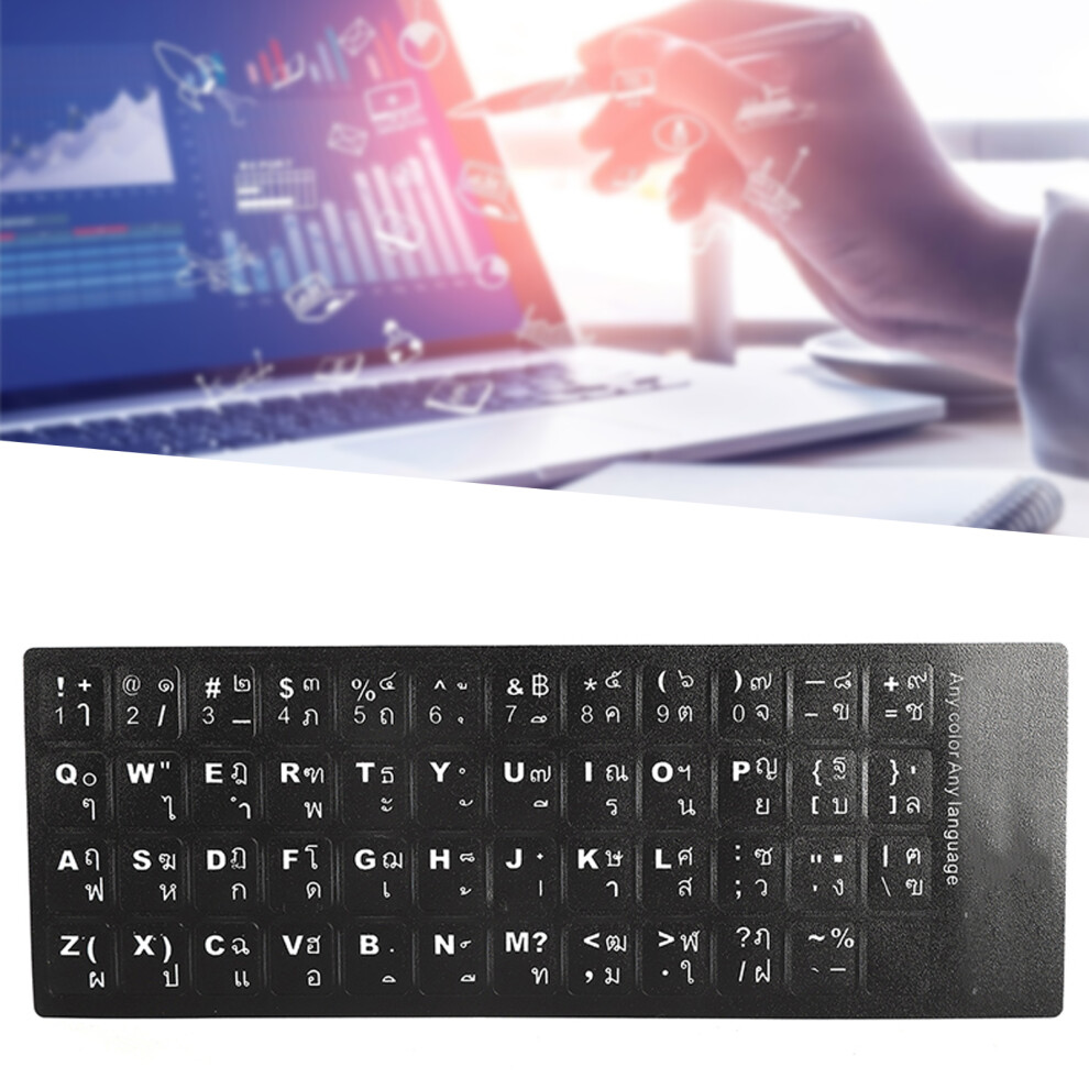 Thai Replacement Keyboard Stickers For Desktop And Laptop Keyboards 4651391785173