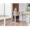 Beliani Electric Adjustable Standing Desk DESTINES 120 cm 72 cm Light Brown/ White 2