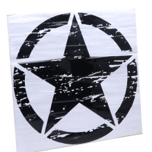 19.7in Black Star Car Body Sticker for Jeep F150 Wrangler Rubicon CJ TJ YJ
