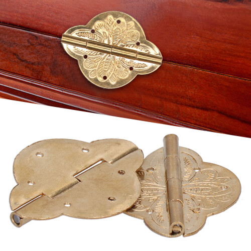 Antique Brass Hinge 2Set Small for Drawer Cabinet Wardrobe Foldable Table 1