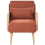 Beliani Armchair ORUM Fabric Orange 4