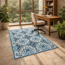 (120x170 cm, LUNA- PRINTED RUG) Modern Non-Slip Rugs Printed Geometric Carpet Mat