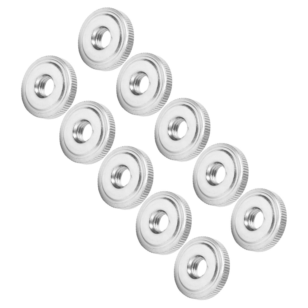 10Pcs M8 Carbon Steel Knurled Nut, Hand Twist, Gb807 5031391786858