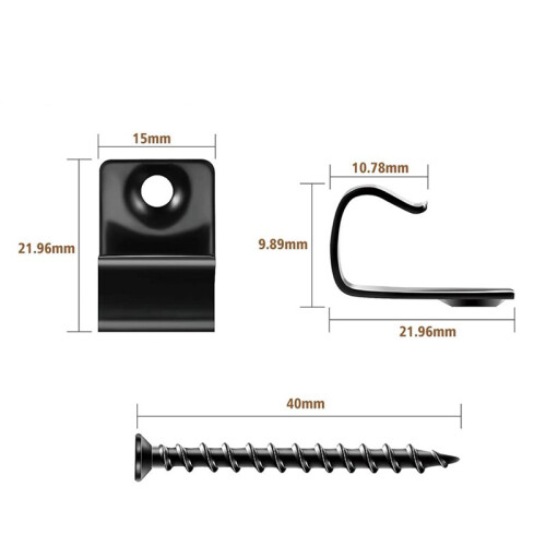 Stainless Steel Start Clips Deck Clips Universal Decking Clips with Decking Screws for Composite Deck Boards 160 Pack