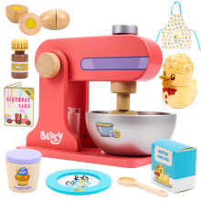 Bluey Wooden Duck Cake Baking Set for Kids 12 Piece Pretend Play Cooking Toy with Accessories, Age 3+