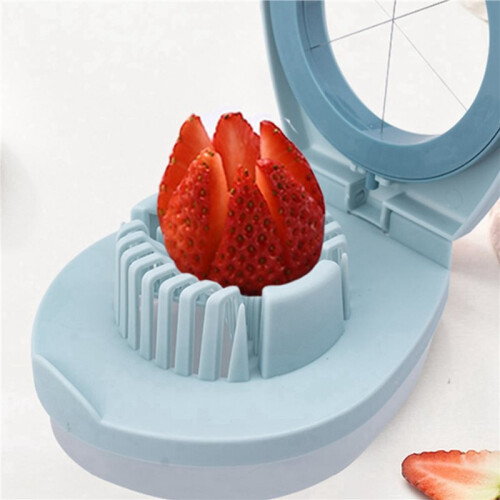 2X 3 in 1 Multifunctional Egg Slicer Egg Cutter Stainless Steel Blades with Storage Box for Egg Slicer D 2