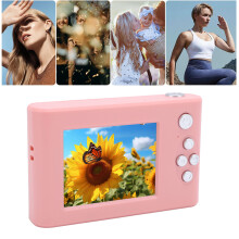 48MP Digital Camera with 8x Zoom 2.4 Inch Pink Compact Travel Camera