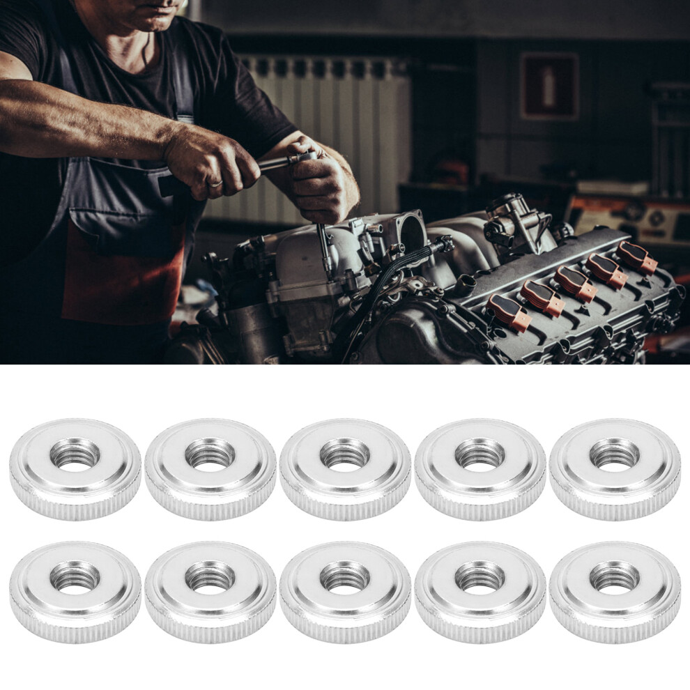 Knurled Hand Nuts Carbon Steel M8 10Pcs