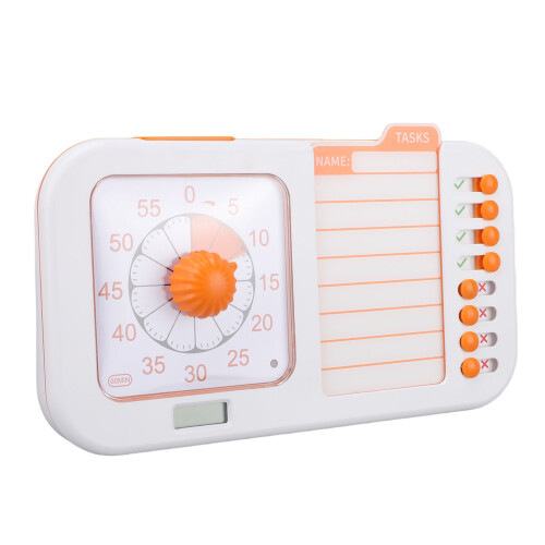 3-in-1 Visueller Timer mit Planungstafel – Rosa, ABS, 1200mAh