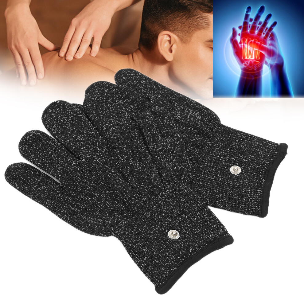Silver Electrode Gloves Electrotherapy Massager, Fiber, S 19Cm