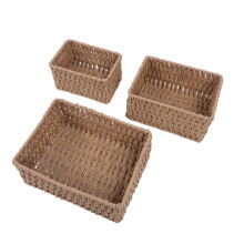 3PCS Wicker Storage Baskets Set, Large 20x26x10cm