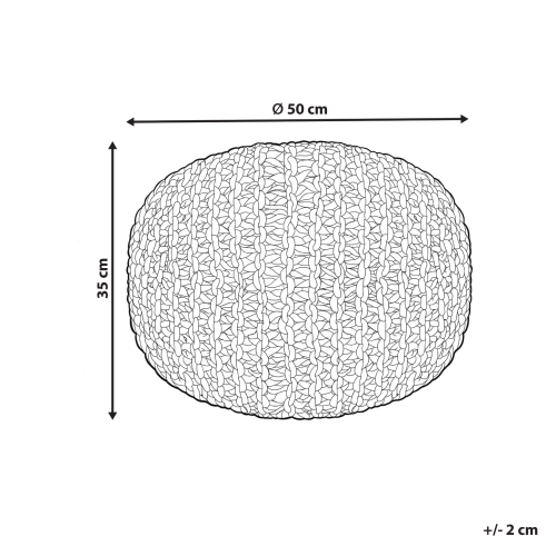 Beliani Pouffe DUKI Jute Brown 2