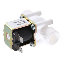 5X Dc12V N/C Normally Closed Water Solenoid Valve G1/2-Inch Plastic Electrical Solenoid Valve for Water Dispenser