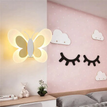 Moderne LED-Wandleuchte für Kinderzimmer, Schmetterlingsmotiv, 12 W, für Mädchenzimmer