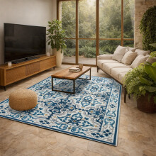 (160x230 cm, LUNA- PRINTED RUG) Modern Non-Slip Rugs Printed Geometric Carpet Mat