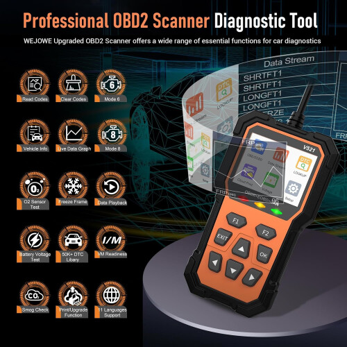 V521 OBD2 Scanner Diagnostic Tool, Professional OBD2 Scanners Car Code Reader Check Engine Light with Reset OBDII/EOBD Car Scanner Diagnosti 1