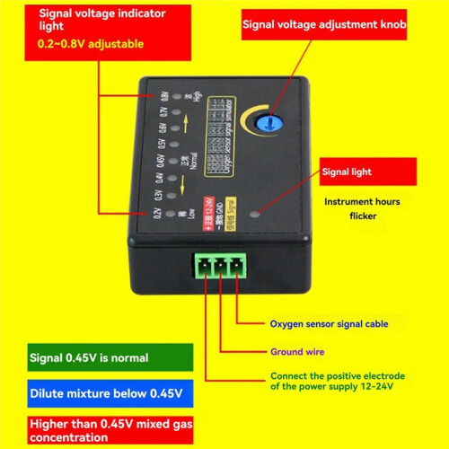 2X  Type Automobile Oxygen Sensor Signal Simulator,Simulate Four-Wire Oxygen Sensor Signal 1