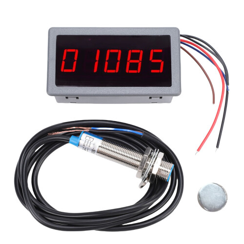 DC bürstenloser Motor Geschwindigkeitsmesser 5-stellige LED-Tachometer mit NPN-Hall-Sensor 2
