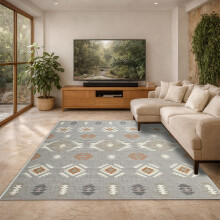 (160x230 cm, NOVA- PRINTED RUG) Modern Non-Slip Rugs Printed Geometric Carpet Mat