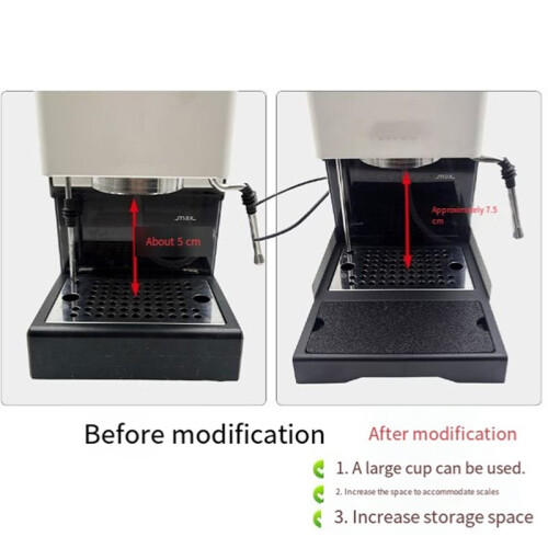 Upgrade Low Profile Thin Drip Tray Modification Kit, for Gaggia Classic Pro Espresso Coffee Machine 1