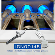 IGN00145 Upgraded Furnace Ignitors W/Male Plug & Mounting Screws Kit 80 Volt Silicon Nitride for Trane IGN145