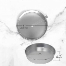 Teglia per Torte da 20 cm (8") con Sformatore Facile e Sgancio Rapido, Ideale per Crostate, Quiche, Torte e Torte Rotonde, Stampo da Forno DIY.