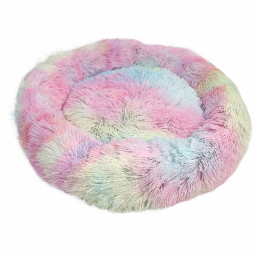 Actiaspet Fluffy Pet Bed Donut Rainbow (Large) 2