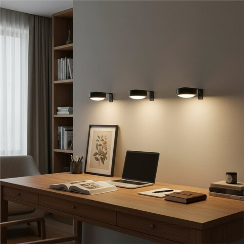 Battery-Powered LED Wall Light with Remote Control - Art Deco Style, Suitable for Various Home Lighting Needs 2