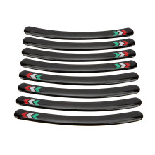 8PCS Waterproof Reflective Wheel Rim Stickers for Racing Car, 12x1cm