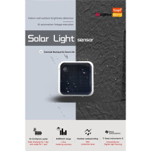 Tuya Zigbee Solar Light Sensor Outdoor Brightness Detector with Real  for Monitoring and Managing Brightness Levels
