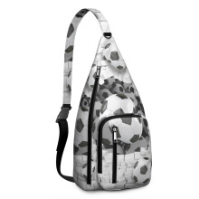 Sporty Travel Sling Bag - Convenient Waterproof Crossbody Pack with Secure Zipper Pockets