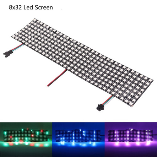 WS2812 Flexible LED Screen 8x32cm Individually Addressable Digital Panel Light  5V 1