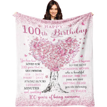 60th Birthday Blanket for Women 60x50 inches