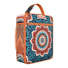 Borsa termica porta pranzo con stampa mandala psichedelica: resistente e a prova di perdite, ideale per viaggiatori e per la vita urbana.