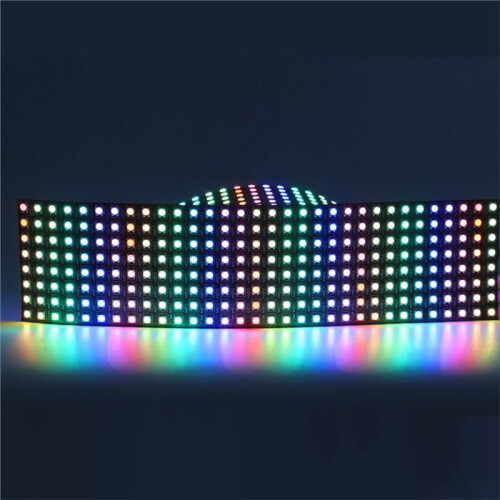 WS2812 Flexible LED Screen 8x32cm Individually Addressable Digital Panel Light  5V 2