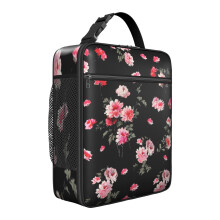 Elegante borsa termica a fantasia floreale – Borsa frigo morbida e isolante, portatile e impermeabile, ideale per il pendolarismo e i picnic.